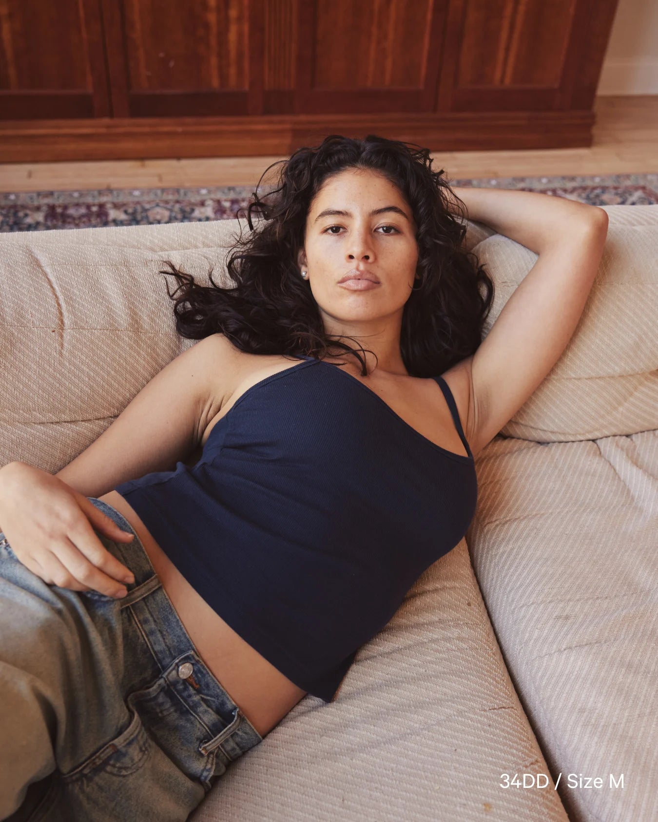 Ribbed Bra Top - Navy