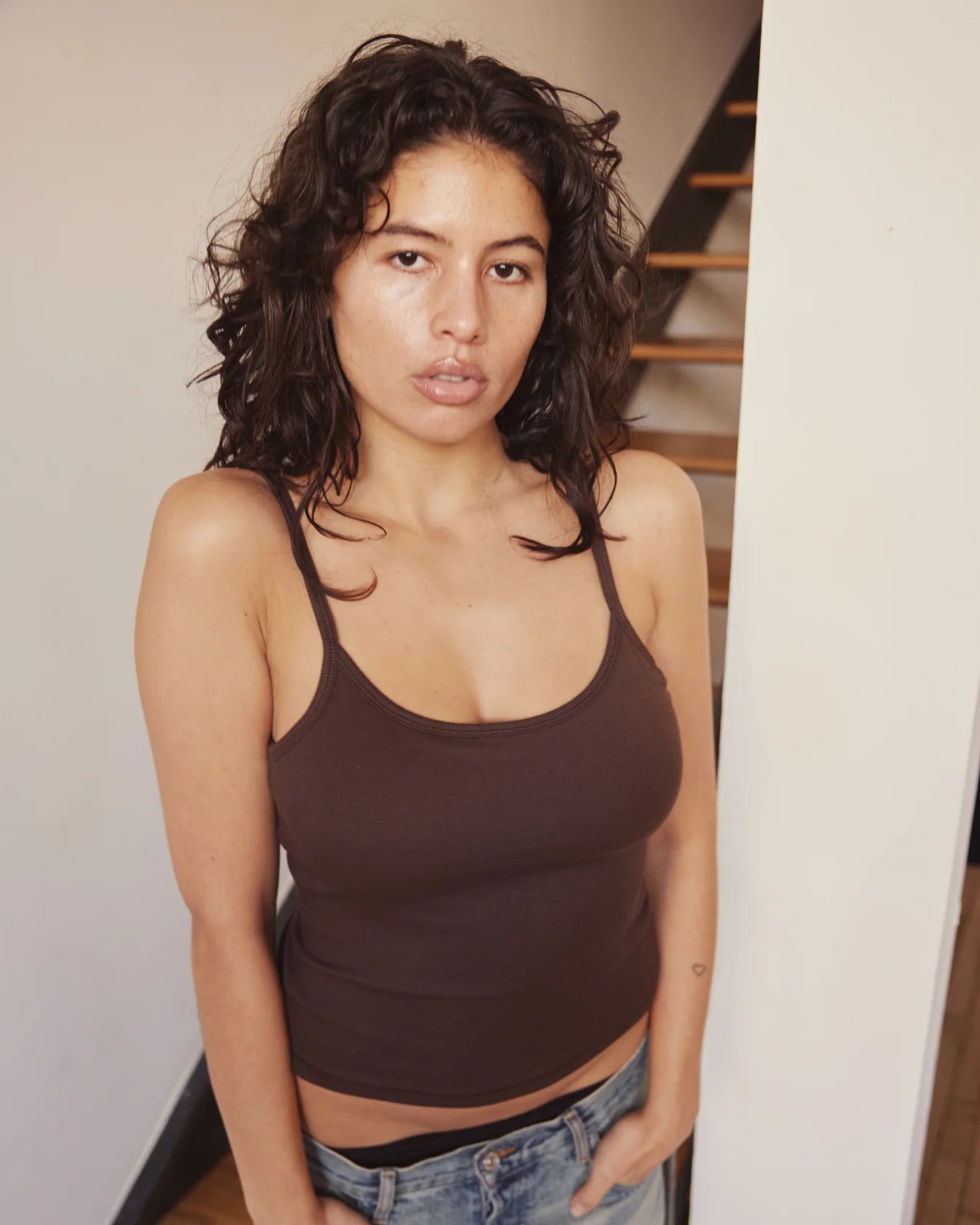 Ribbed Bra Top - Cocoa Brown