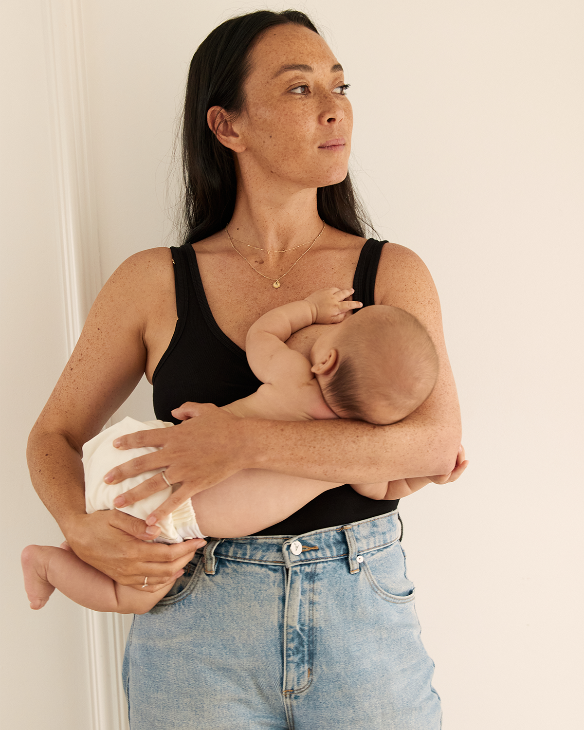 Daily Ribbed Maternity Tank - Black