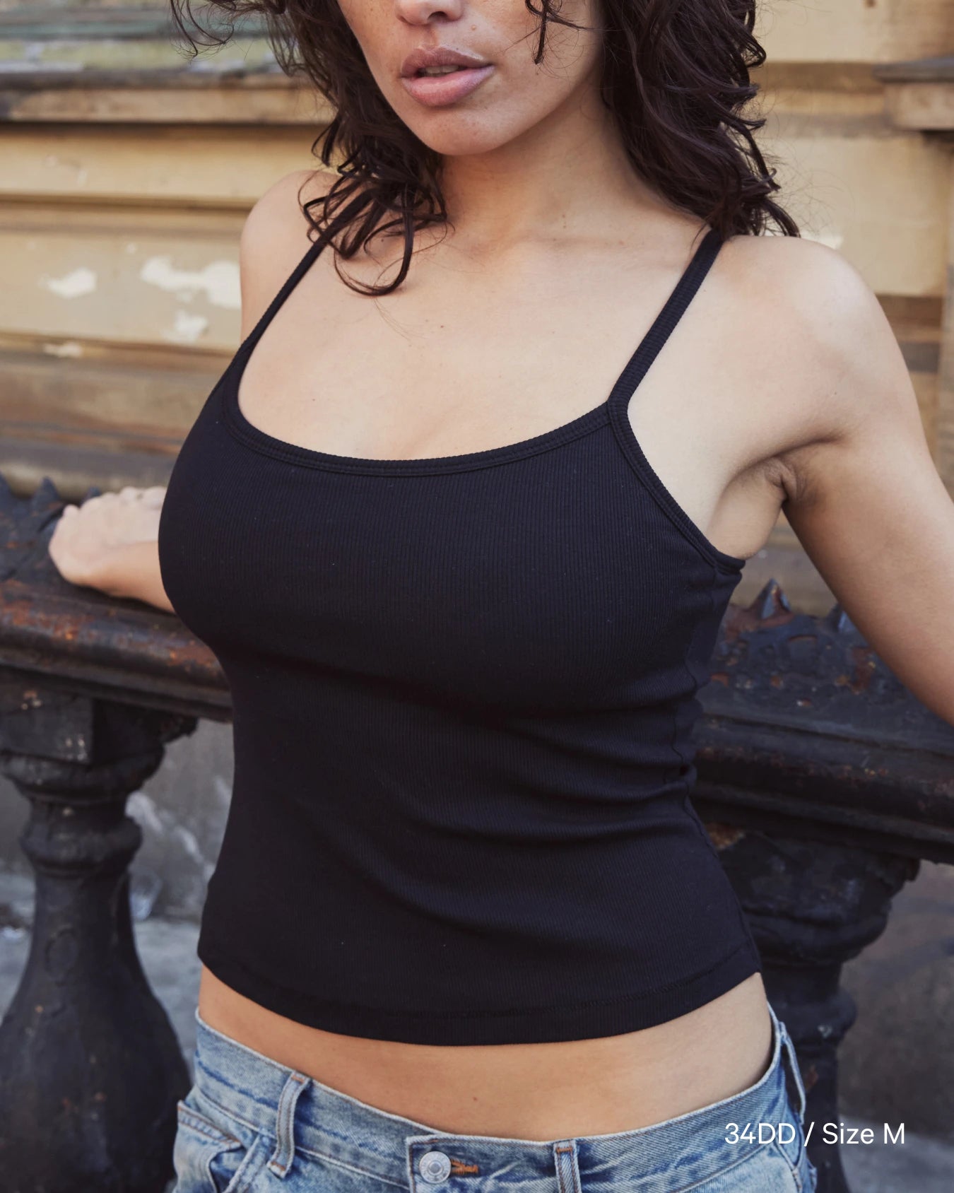 Ribbed Bra Top - Black