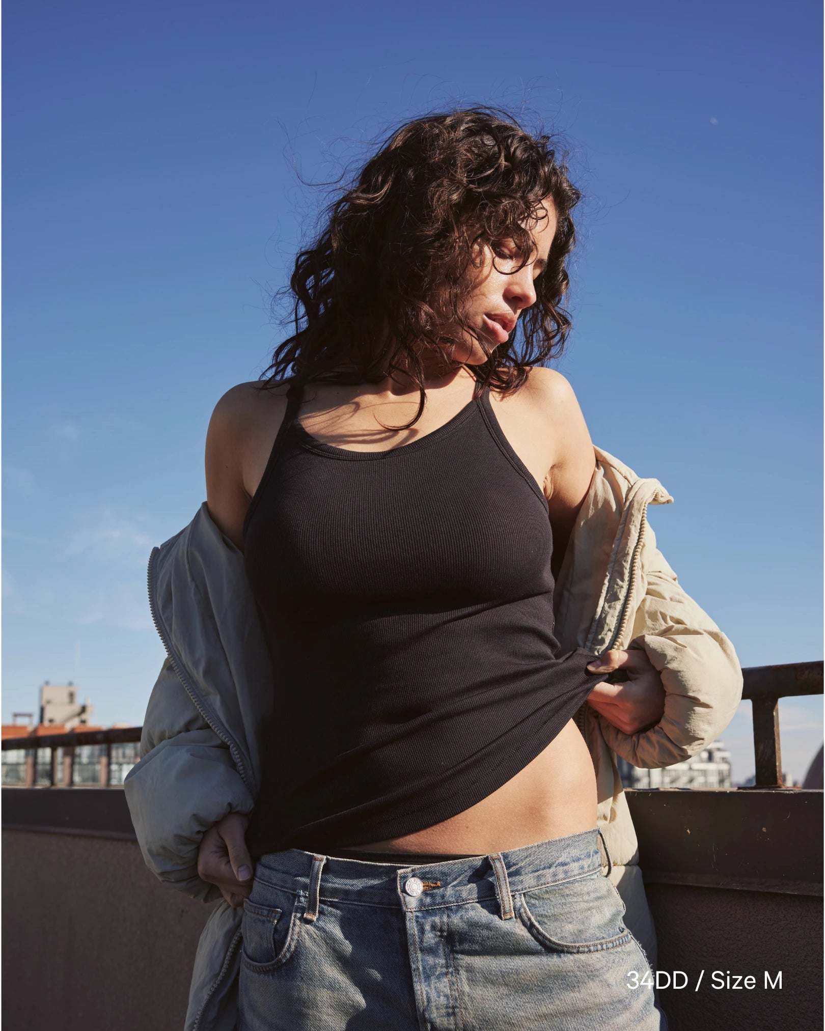 High Neck Bra Top - Black