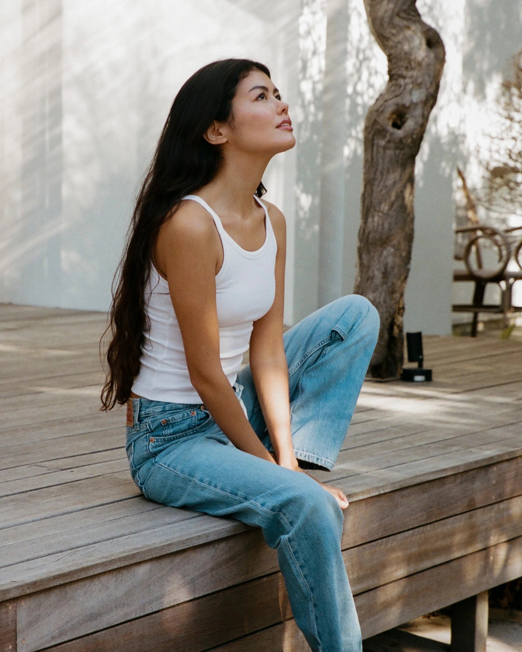 High Neck Bra Top - White