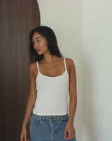 Ribbed Bra Top (White)